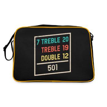 Lancer de fléchettes de sport compétitif lanceur de fléchettes - Sac Retro - noir/or - Dos