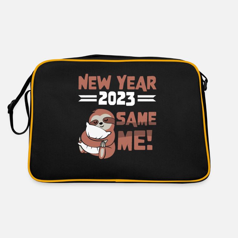 New Year 2023 Same Me! Lazy Sloth Retro Tasche
