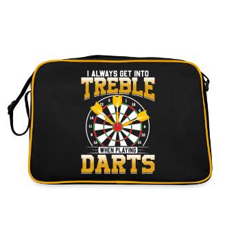 Treble Darts Sports compétitifs Dart Lancer de disque - Sac Retro - noir/or - Dos