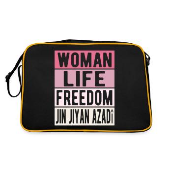 Femme Vie Liberté Jin Jiyan Azadî - Sac Retro - noir/or - Dos