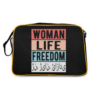 Frau Leben Freiheit Femme Liberté de vie - Sac Retro - noir/or - Dos