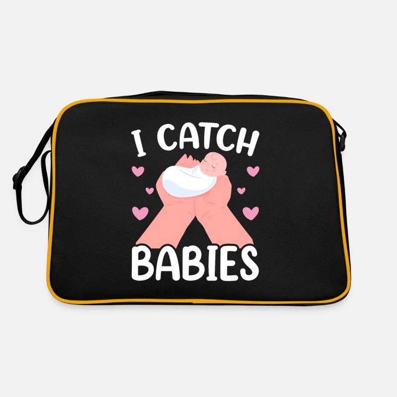 Ich Fange Babies Geburtshilfe Hebamme Hebammen Retro Tasche