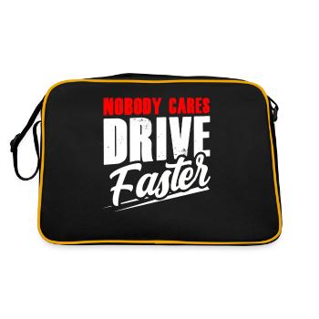 No one cares Drive faster Team Nobody - Retro Bag - black/gold - Back