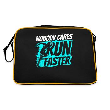 Nobody cares about running fast runners - Retro Bag - black/gold - Back
