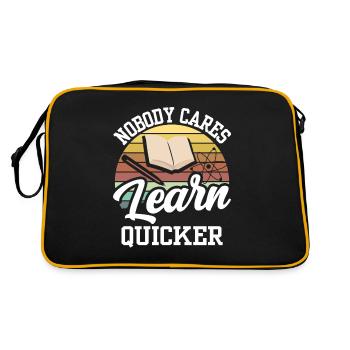 Tout le monde s’en fiche, apprenez plus vite Tutorat - Sac Retro - noir/or - Dos