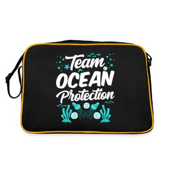 Equipe Marine Protection Mer Mer Océan Protection - Sac Retro - noir/or - Dos