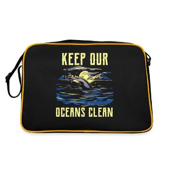 Lac de protection des océans Keep Our Oceans Clean - Sac Retro - noir/or - Dos