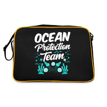 Équipe Conservation marine Protection des océans Lac Mer - Sac Retro - noir/or - Dos