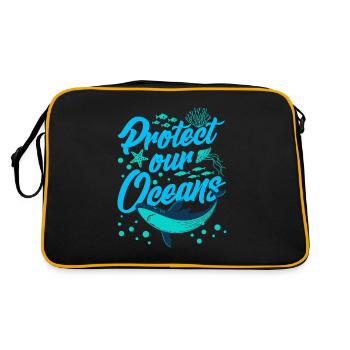 Protège nos océans Protection des océans Mer Mer - Sac Retro - noir/or - Dos