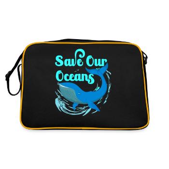 Sauvons nos océans Mer Mer Protection des océans - Sac Retro - noir/or - Dos