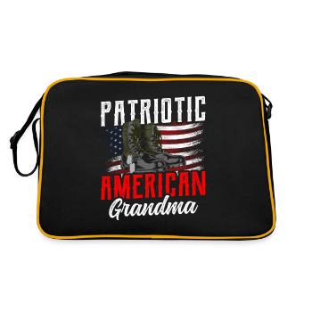Patriotic American Grandmother US Patriot - Retro Bag - black/gold - Back