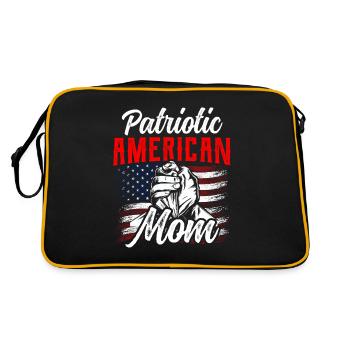 Patriotic American Mother USA US Patriot - Retro Bag - black/gold - Back