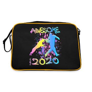 Génial depuis 2020. Agilité, Dressage de chiens - Sac Retro - noir/or - Dos