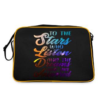 The Stars Who Listen The Dreams That Are Answered4 - Retro Bag - black/gold - Back