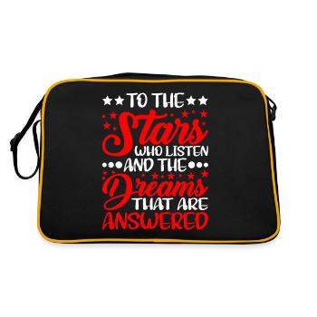 The Stars Who Listen The Dreams That Are Answered5 - Retro Bag - black/gold - Back