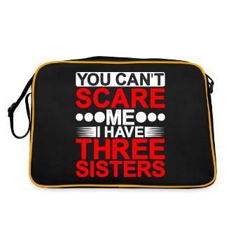 You Can't Scare Me I Have Three Sisters 8 - Retro Bag - black/gold - Back