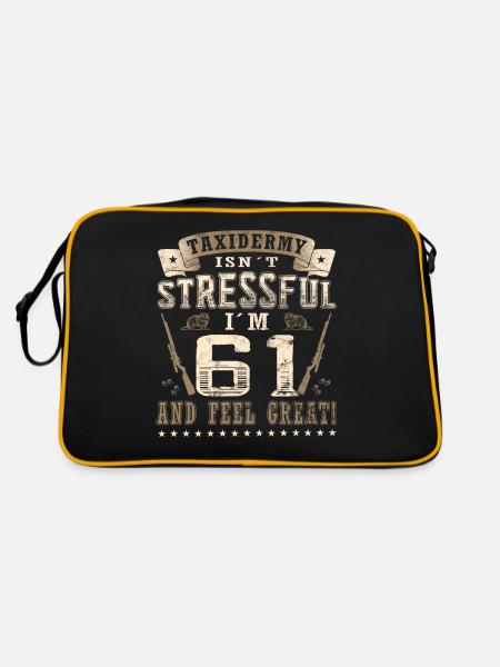 Taxidermists 61st birthday Taxidermists - Retro Bag - black/gold - Back