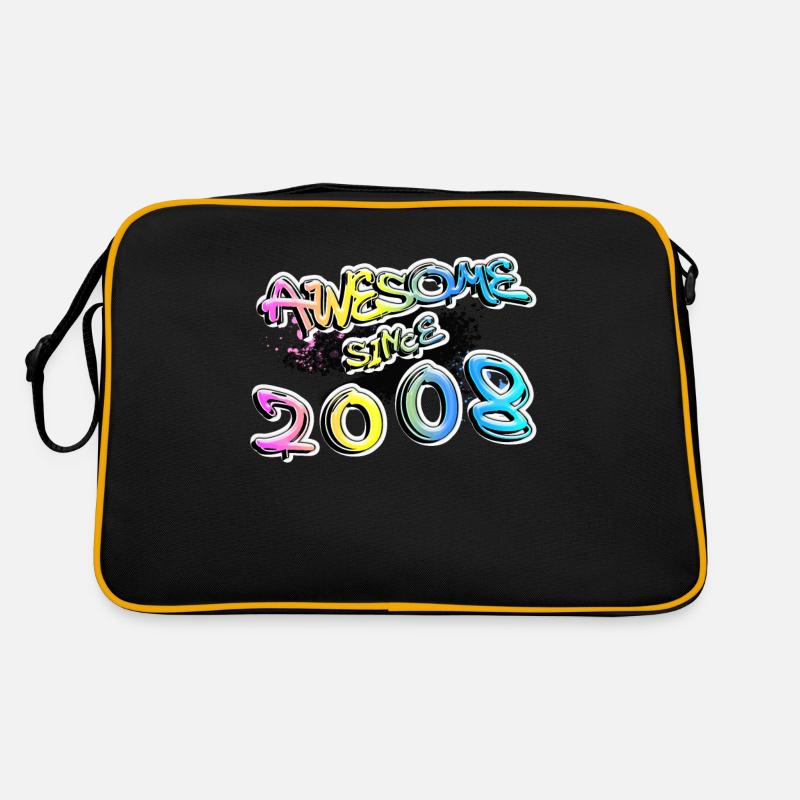 Awesome since 2008 - Retro Bag - black/gold