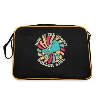 Groovy Patins à roulettes rétro pour patineuse - Sac Retro - noir/or - Dos