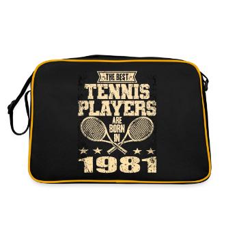 Les meilleurs joueurs de tennis sont nés en 1981 - Sac Retro - noir/or - Dos