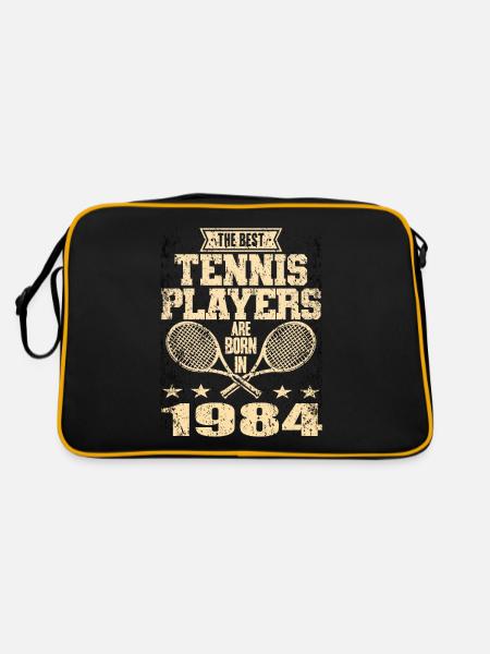 Les meilleurs joueurs de tennis sont nés en 1984 - Sac Retro - noir/or - Dos