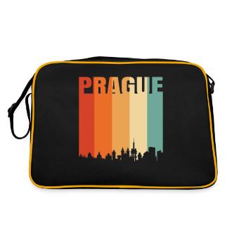 Prague Czech Republic Skyline - Retro Bag - black/gold - Back
