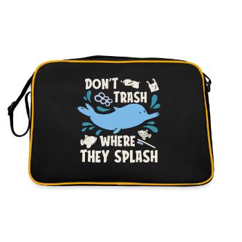 Conservationist Don't Trash Where Natural Reserve - Retro Bag - black/gold - Back