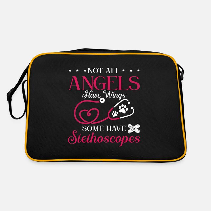 Veterinary Not All Angels Have Pets Veterinarian Retro Bag