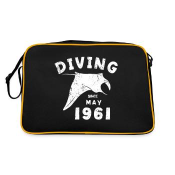 Anniversaire du plongeur - Plongée depuis mai 1961 - Sac Retro - noir/or - Dos