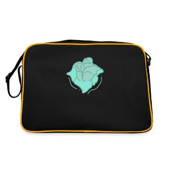 Rose Rouge Rose dessinée à la main - Sac Retro - noir/or - Dos