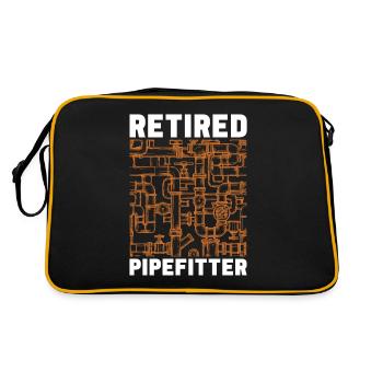 Pipefitter Retired Pipefitter Laborers Repair Man - Retro Tasche - Schwarz/Gold - Hinten