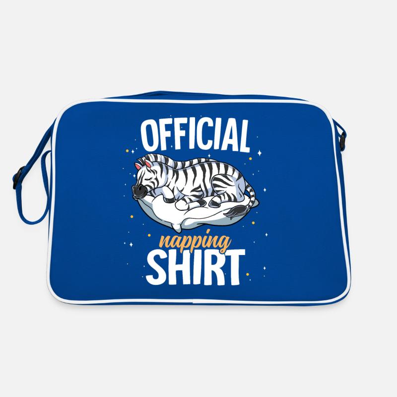 Schlafendes Zebra Offizielles Nickerchen Retro Tasche