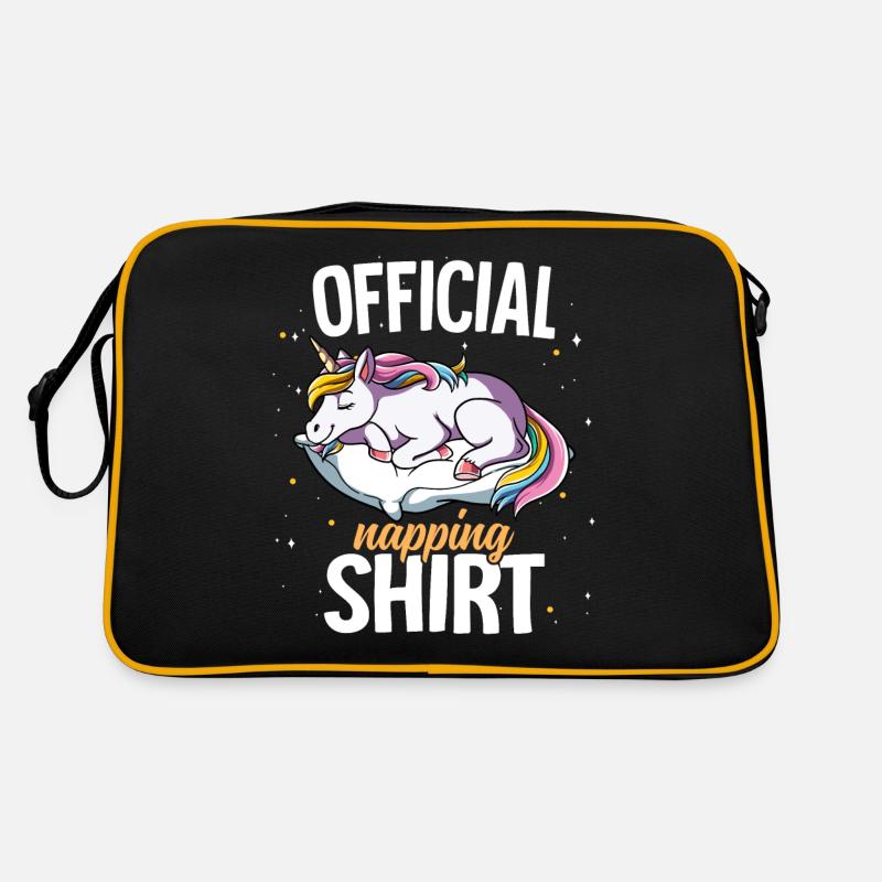 Schlafendes Einhorn Offizielles Nickerchen Retro Tasche
