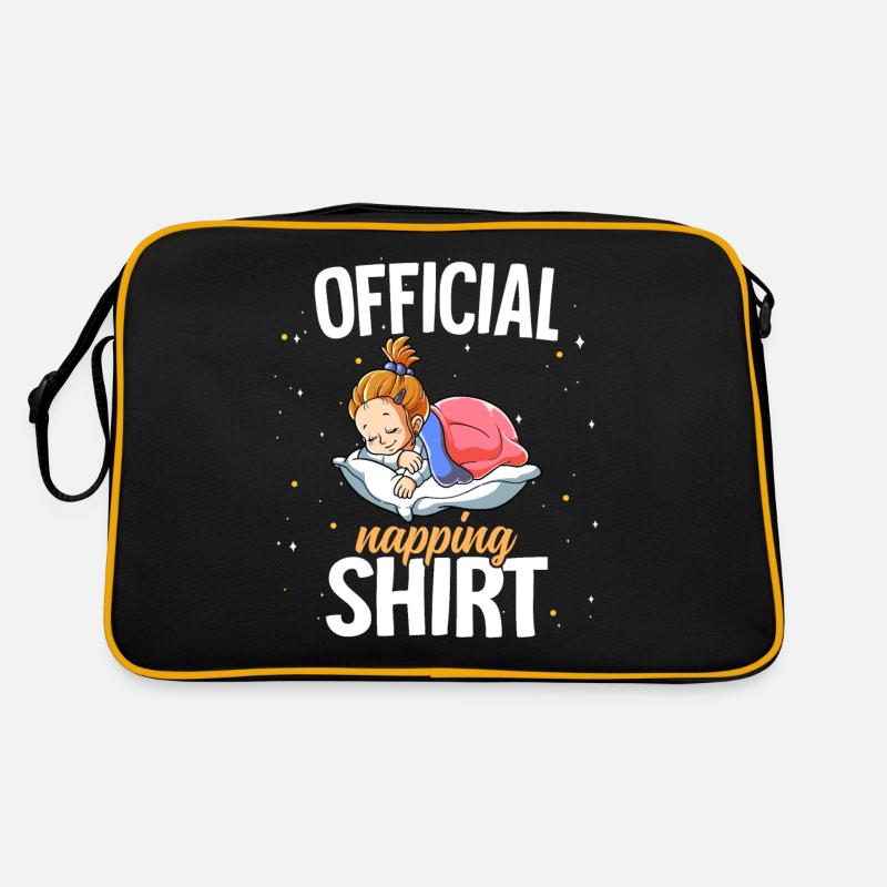 Schlafendes Mädchen Offizielles Nickerchen Retro Tasche