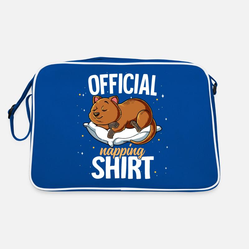 Schlafendes Quokka Offizielles Nickerchen Retro Tasche