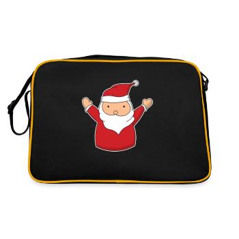 Père Noël Dessiné à la main - Sac Retro - noir/or - Dos