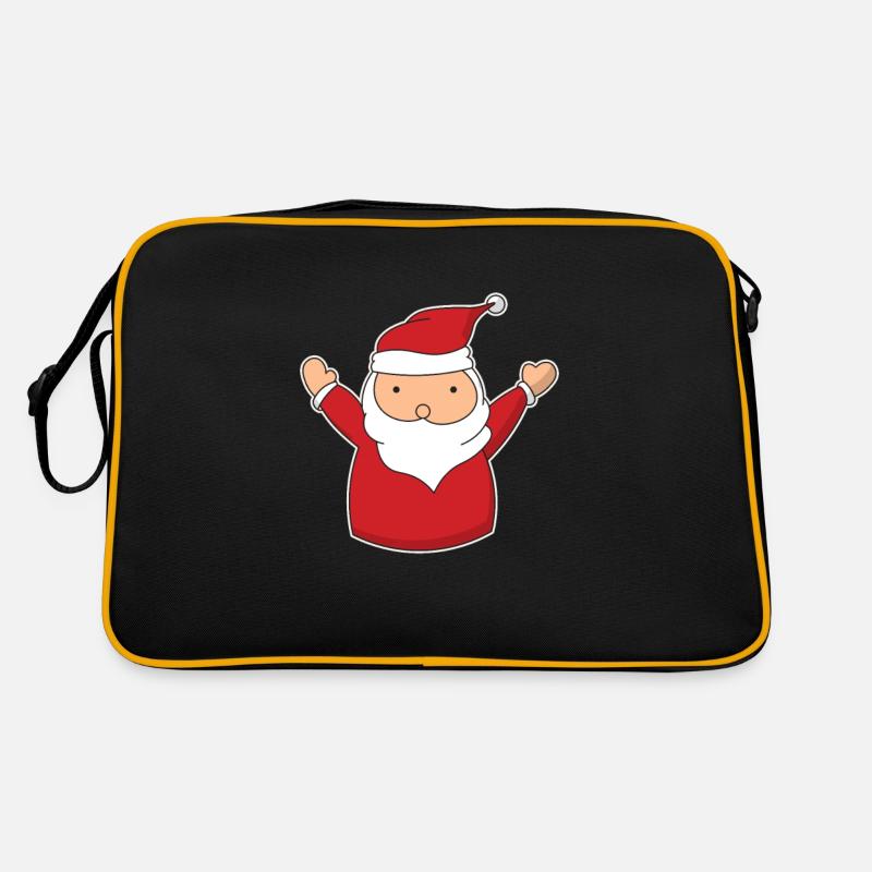 Weihnachtsmann Weihnachten Hand Gezeichnet Retro Tasche