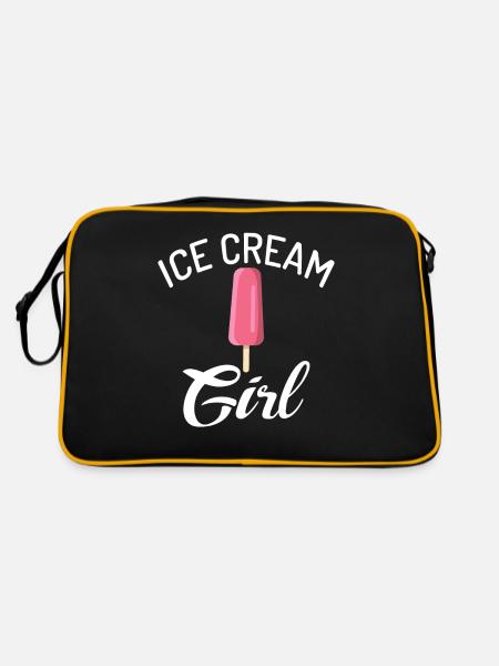 Cadeaux pour amateurs de crème glacée - Sac Retro - noir/or - Dos