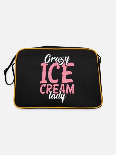 Cadeaux pour amateurs de crème glacée - Sac Retro - noir/or - Dos