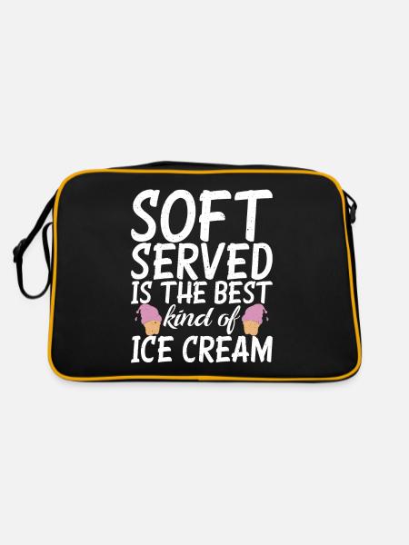 Cadeaux pour amateurs de crème glacée - Sac Retro - noir/or - Dos
