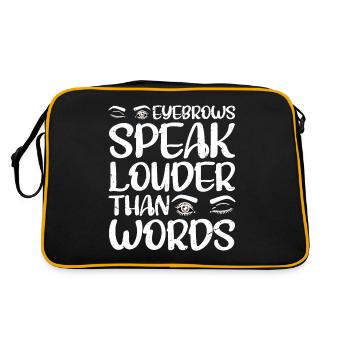 Eyebrows Speak Louder Than Words 4 - Retro Tasche - Schwarz/Gold - Hinten