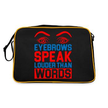 Eyebrows Speak Louder Than Words 5 - Retro Tasche - Schwarz/Gold - Hinten