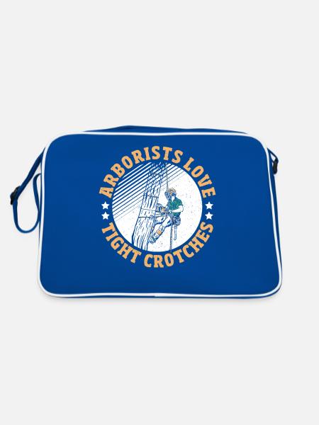 Arborists Love Tight Crotches Lumberjack Arborist - Retro Bag - blue/white - Back