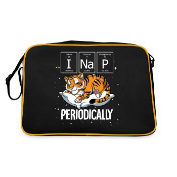 Tigre endormi Je fais une sieste périodique - Sac Retro - noir/or - Dos