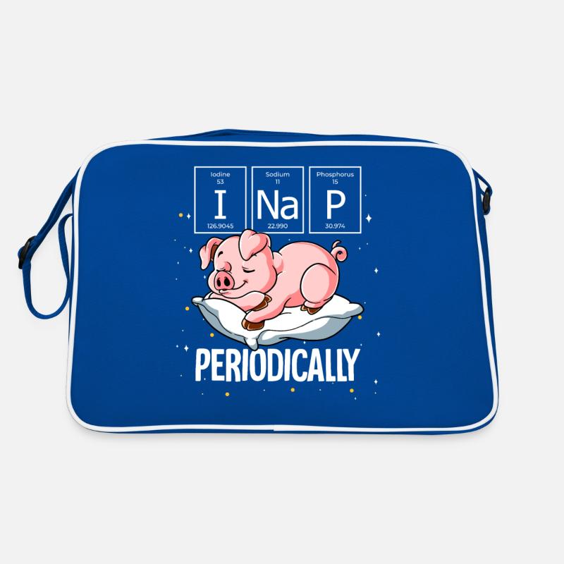 Schlafschwein Ich mache regelmäßig ein Nickerchen Retro Tasche