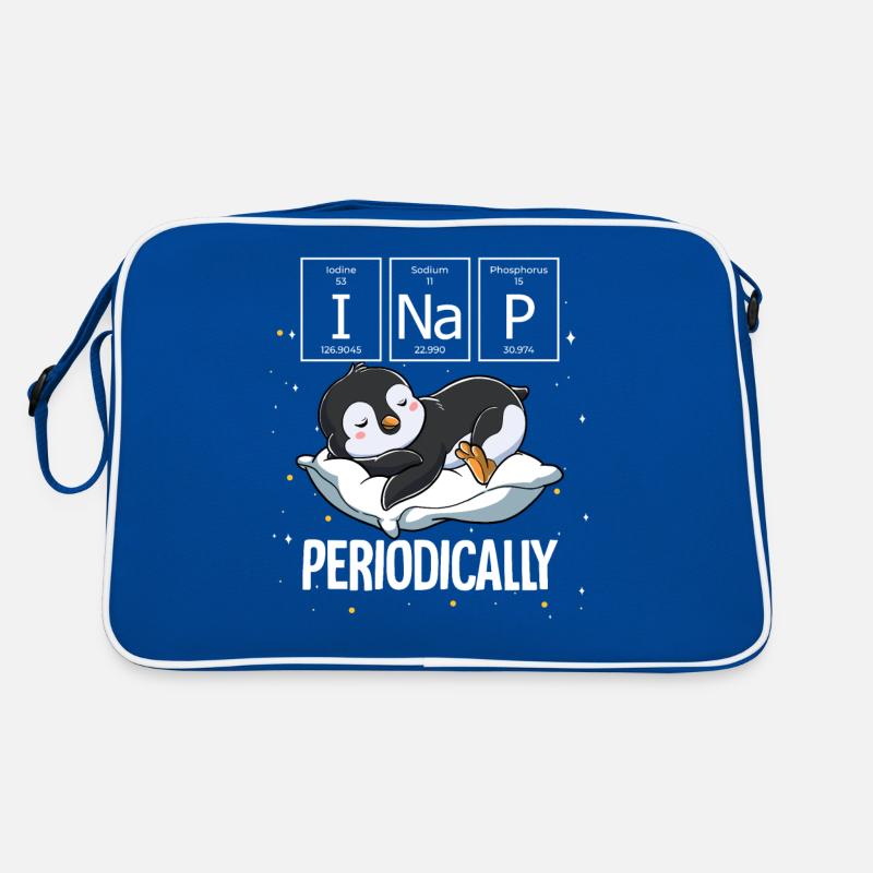 Schlafpinguin Ich mache regelmäßig ein Nickerchen Retro Tasche