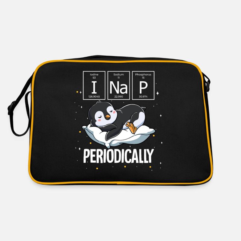Schlafpinguin Ich mache regelmäßig ein Nickerchen Retro Tasche