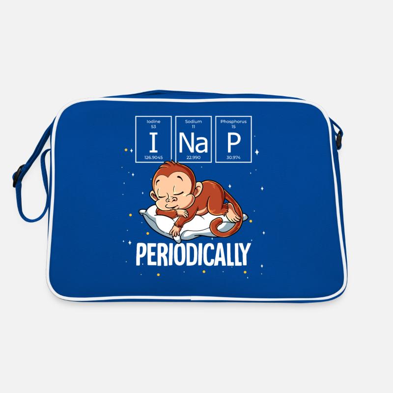 Schlafaffe Ich mache regelmäßig ein Nickerchen Retro Tasche