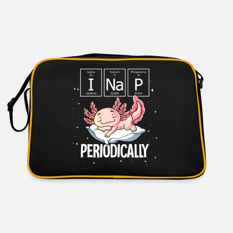 Schlafende Axolotl Ich schlafe regelmäßig Retro Tasche