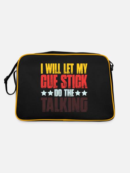 Je vais laisser mon cue stick faire le Talking 2 - Sac Retro - noir/or - Dos